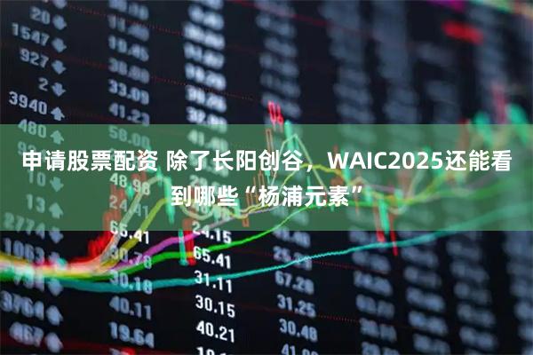 申请股票配资 除了长阳创谷，WAIC2025还能看到哪些“杨浦元素”
