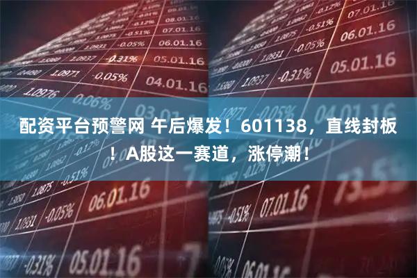 配资平台预警网 午后爆发！601138，直线封板！A股这一赛道，涨停潮！